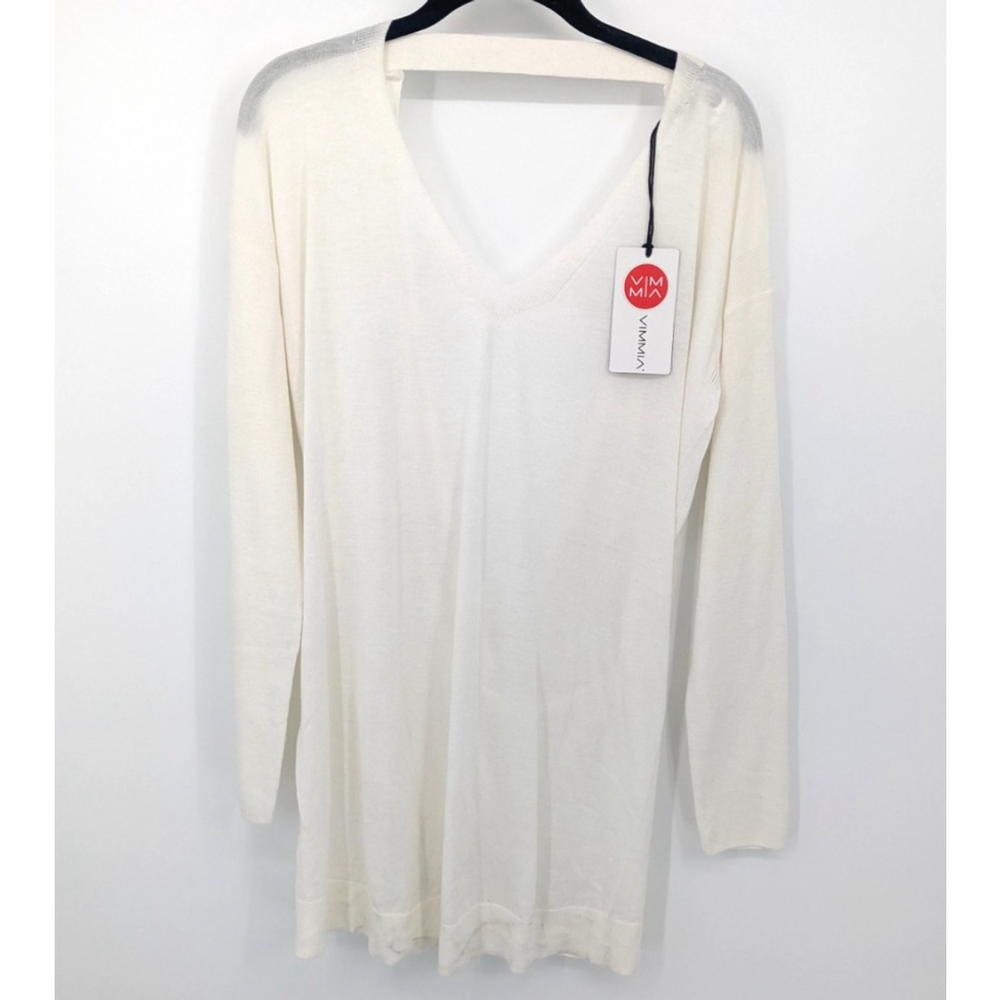 Vimmia Sweater Womens Small Reversible V Neck Wool Blend